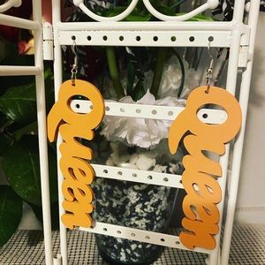 New Tan colored “QUEEN” Earrings